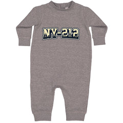 New York City 212 Area Code Skyline  Toddler Hoodie Or Infant Fleece Romper Heather Grey