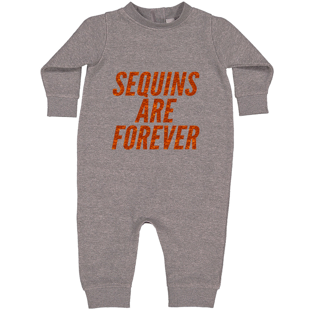 Sequins Are Forever Retro Glam Toddler Hoodie Or Infant Fleece Romper Heather Grey