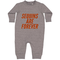 Sequins Are Forever Retro Glam Toddler Hoodie Or Infant Fleece Romper Heather Grey