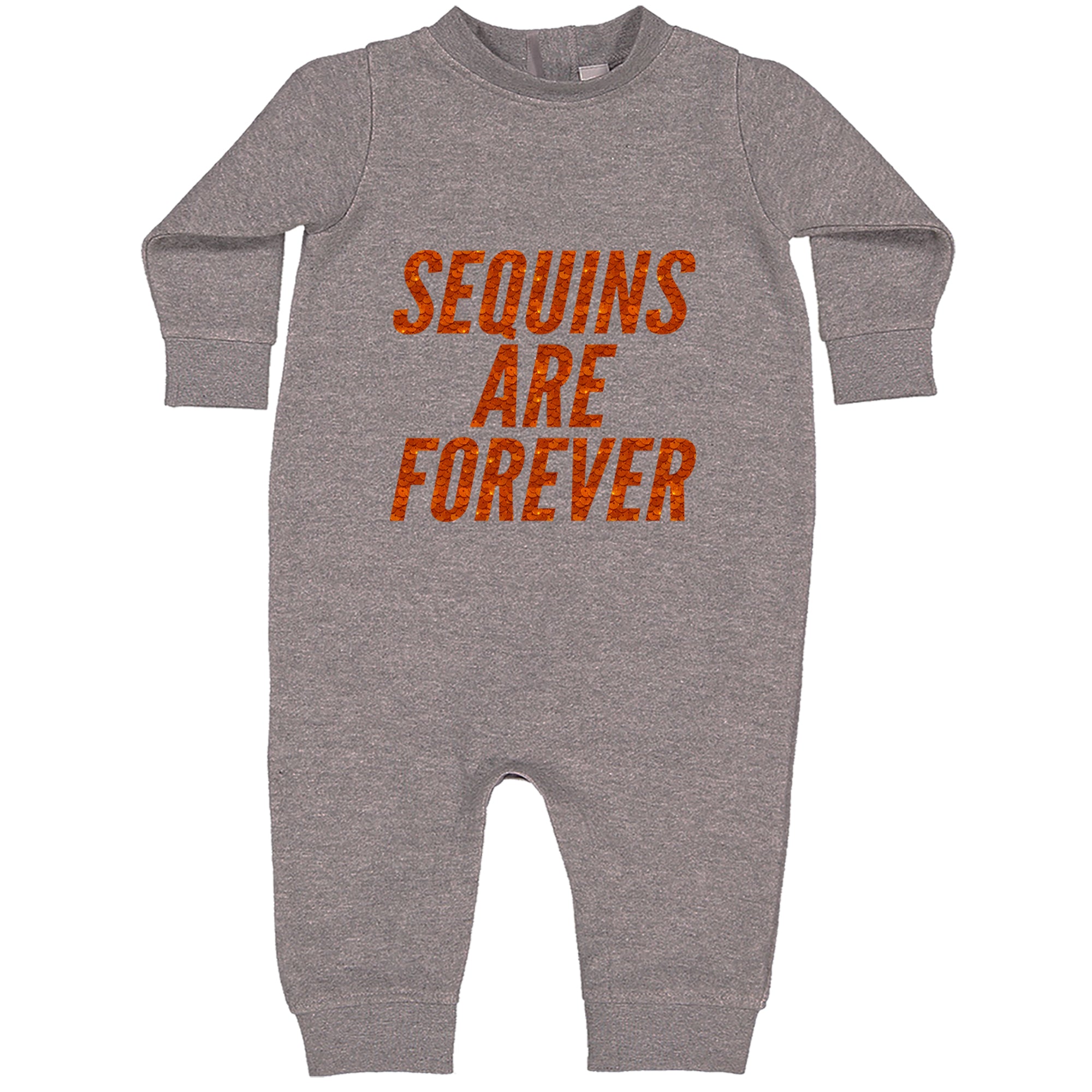 Sequins Are Forever Retro Glam Toddler Hoodie Or Infant Fleece Romper Heather Grey