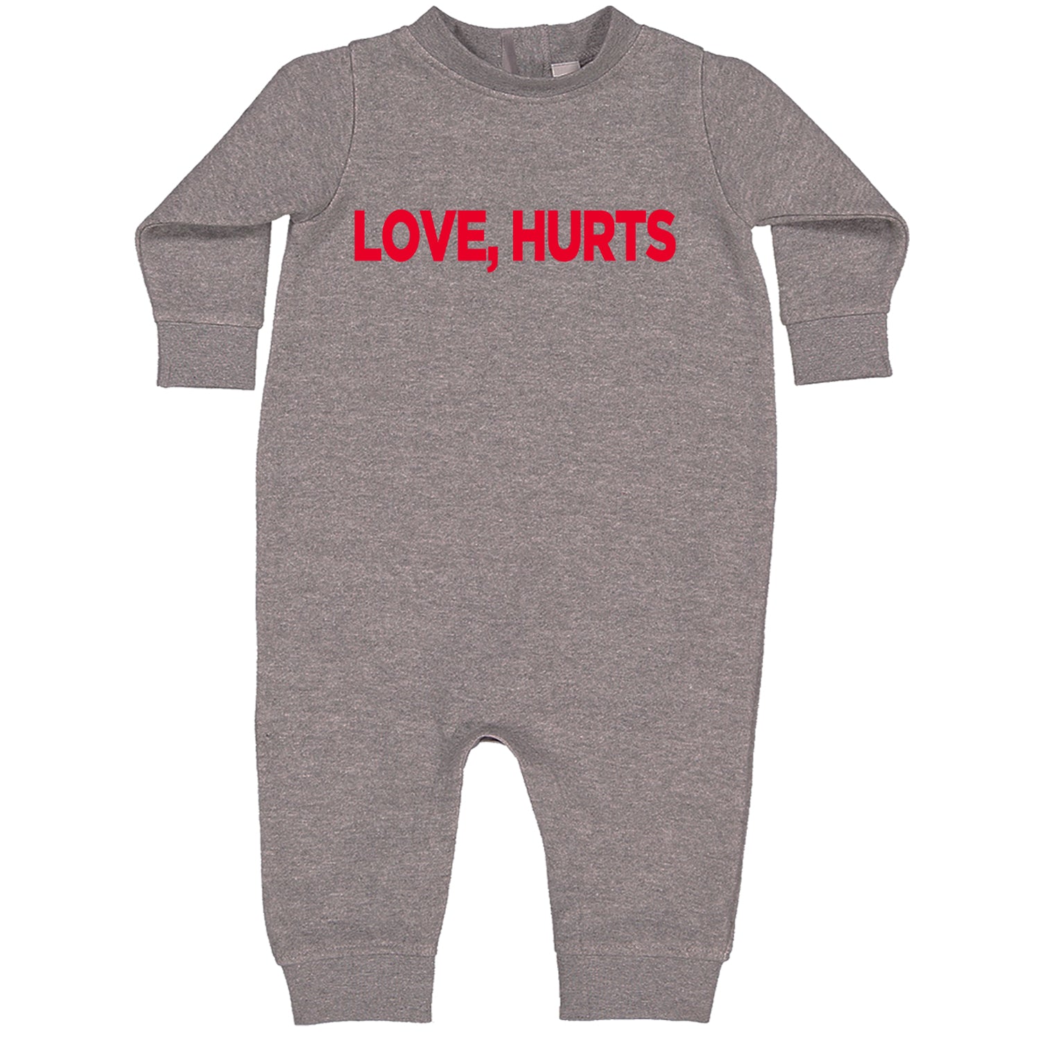 Love Hurts Toddler Hoodie Or Infant Fleece Romper Heather Grey