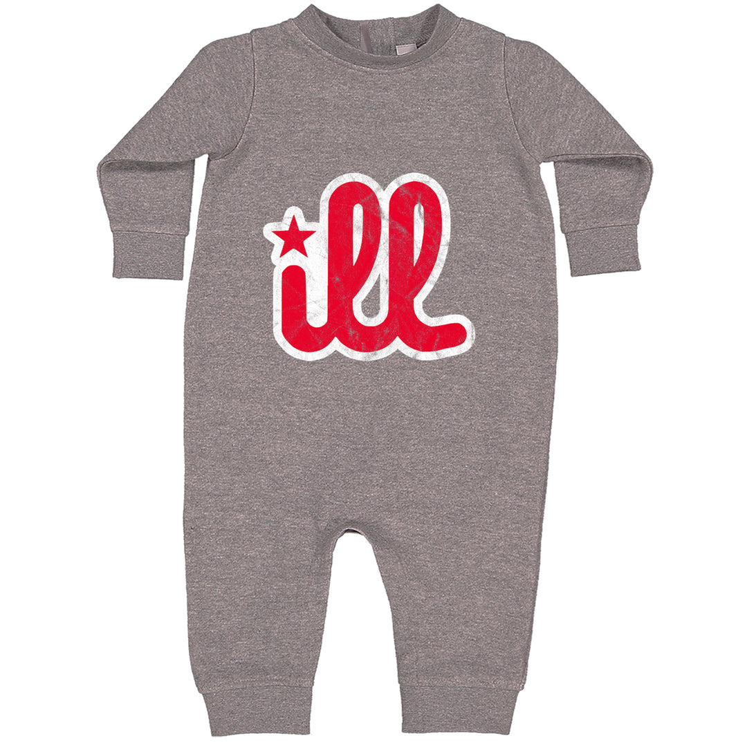 ILL Vintage It's A Philly Thing Toddler Hoodie Or Infant Fleece Romper Heather Grey