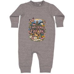 I Will Always Love You Dolly Toddler Hoodie Or Infant Fleece Romper Heather Grey