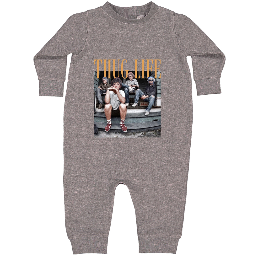 Golden Girls Thug Life Street Toddler Hoodie Or Infant Fleece Romper Heather Grey