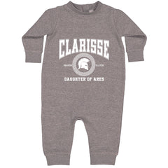 Clarisse Daughter of Ares Battle Ready Toddler Hoodie Or Infant Fleece Romper Heather Grey