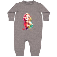 Mrs. Monroe Watercolors Bombshell Toddler Hoodie Or Infant Fleece Romper Heather Grey