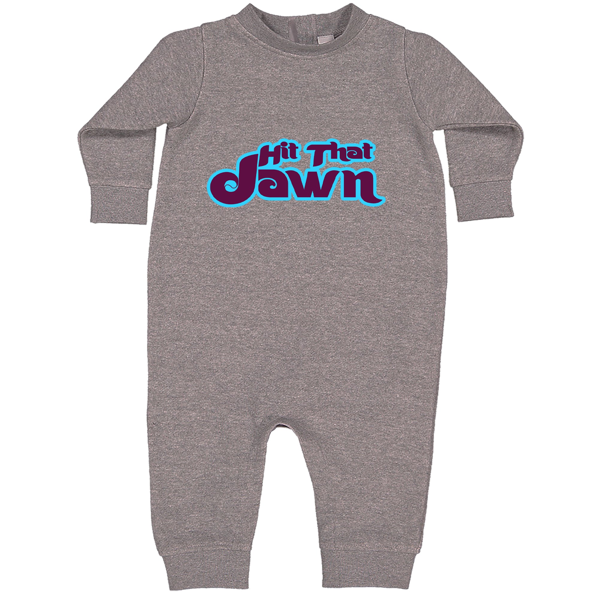 Hit That Jawn Philly Baseball Toddler Hoodie Or Infant Fleece Romper Heather Grey