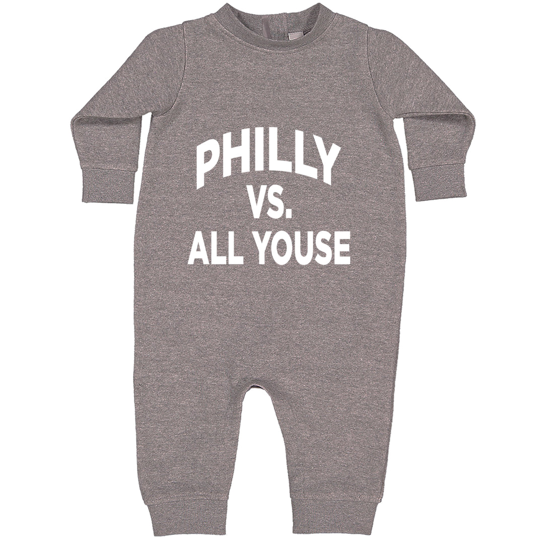 Philly Vs. All Youse Philly Thing Toddler Hoodie Or Infant Fleece Romper Heather Grey