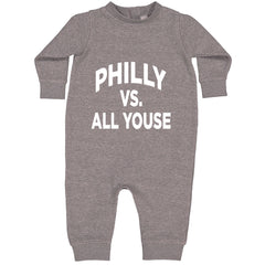 Philly Vs. All Youse Philly Thing Toddler Hoodie Or Infant Fleece Romper Heather Grey