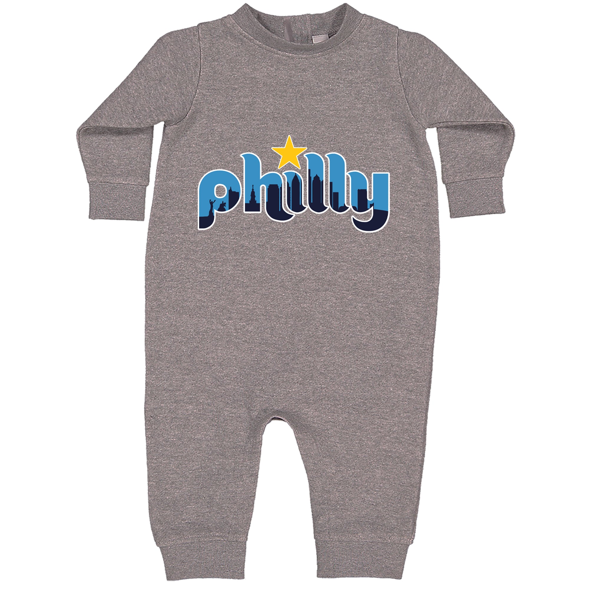 Skyline Philly Philadelphia Toddler Hoodie Or Infant Fleece Romper Heather Grey