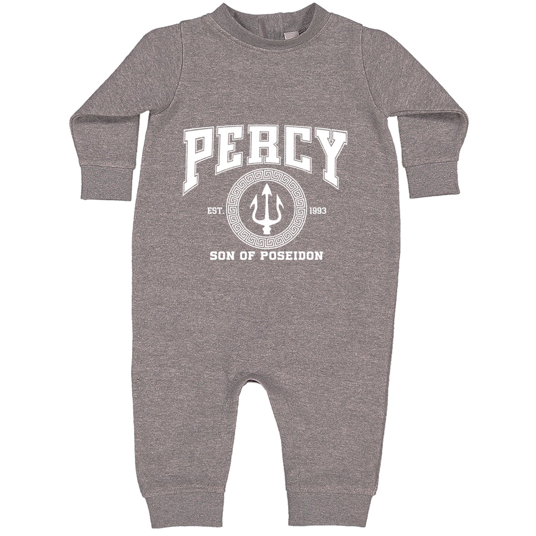 Percy Son Of Poseidon Sea God Toddler Hoodie Or Infant Fleece Romper Heather Grey