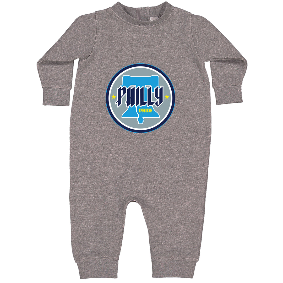 Philly Pride Liberty Bell Toddler Hoodie Or Infant Fleece Romper Heather Grey