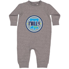 Philly Pride Liberty Bell Toddler Hoodie Or Infant Fleece Romper Heather Grey