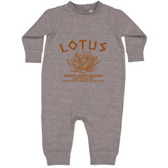 Lotus Hotel and Casino Toddler Hoodie Or Infant Fleece Romper Heather Grey