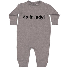 Do It Lady Viral Meme Toddler Hoodie Or Infant Fleece Romper Heather Grey