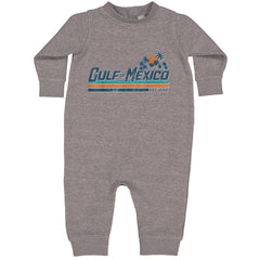 Gulf Of Mexico Established Year 1550 Toddler Hoodie Or Infant Fleece Romper Heather Grey