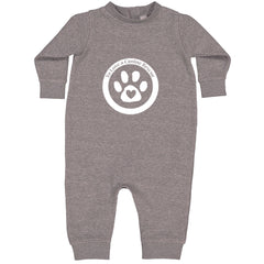 TLC To Love a Canine Dog Rescue White Toddler Hoodie Or Infant Fleece Romper Heather Grey