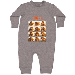 Punch Play Hard Love Harder Toddler Hoodie Or Infant Fleece Romper Heather Grey