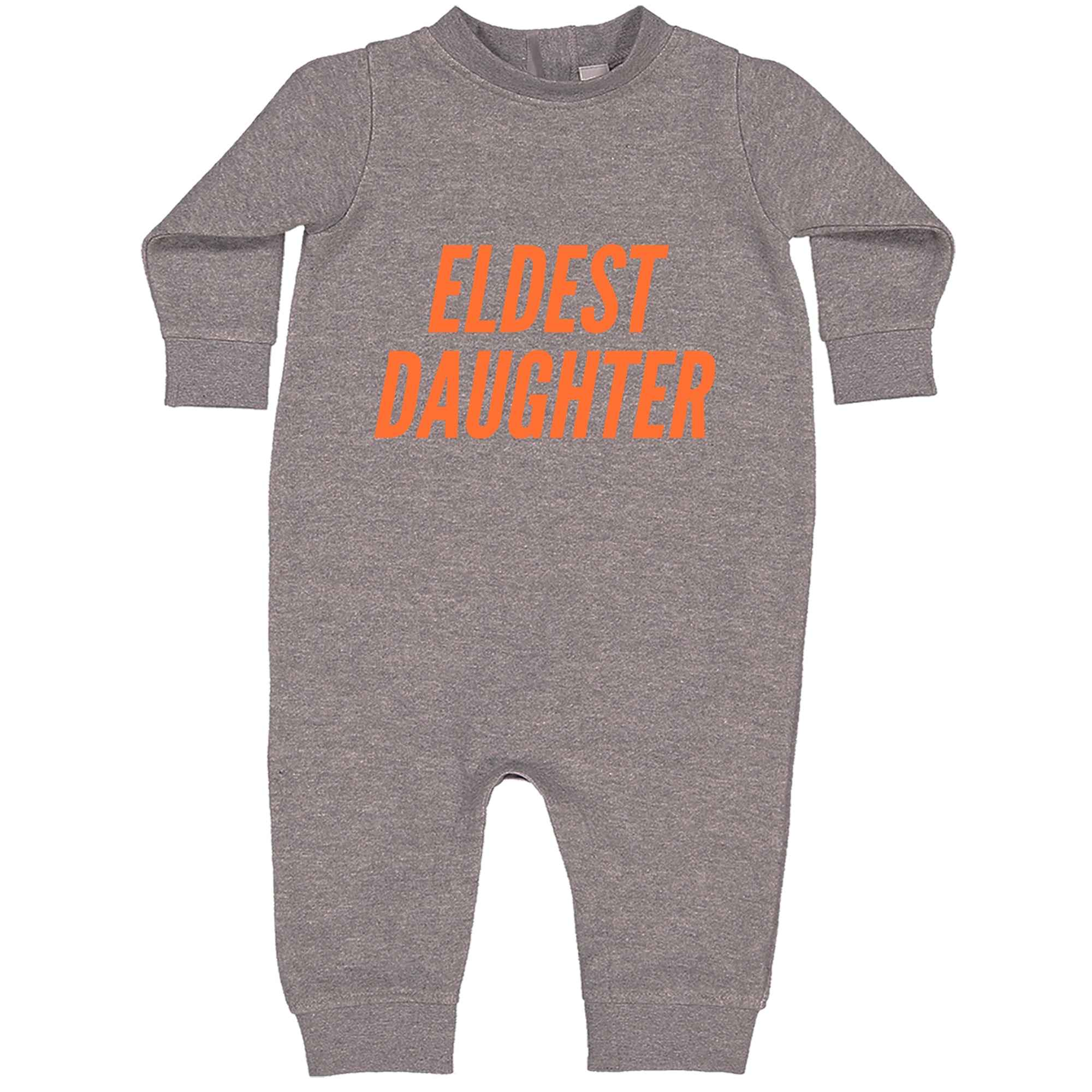 Eldest Daughter Toddler Hoodie Or Infant Fleece Romper Heather Grey