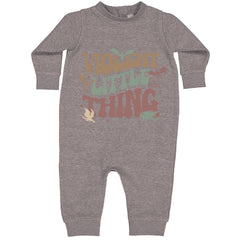 Violent Little Thing Dragon graphic on Toddler Hoodie and Baby Fleece Onesie in Heather Grey alternate view 2