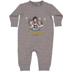 Golden Chain Thug Life Girls Toddler Hoodie Or Infant Fleece Romper Heather Grey