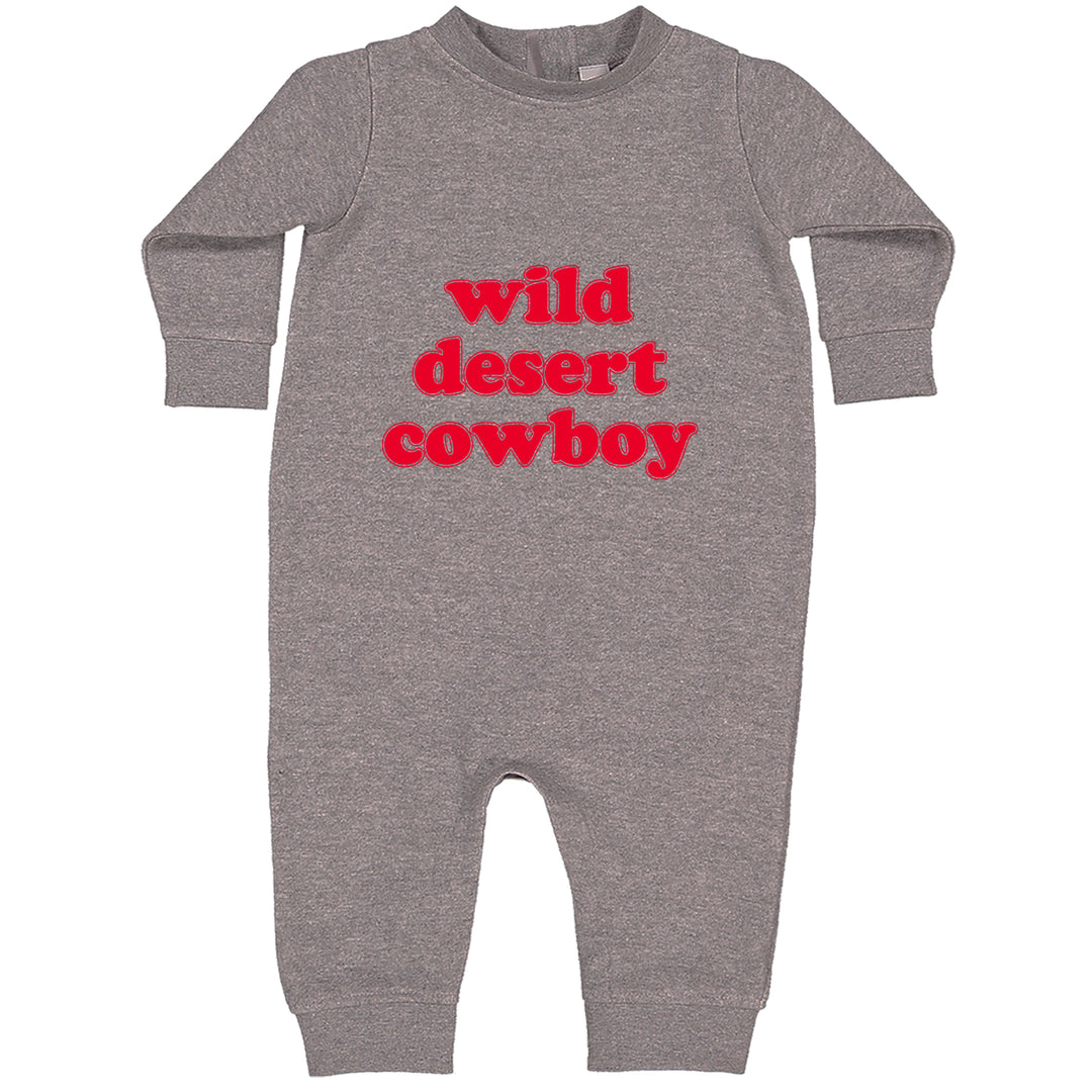 Wild Desert Cowboy Country Toddler Hoodie Or Infant Fleece Romper Heather Grey