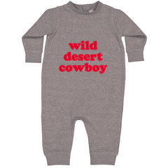 Wild Desert Cowboy Country Toddler Hoodie Or Infant Fleece Romper Heather Grey