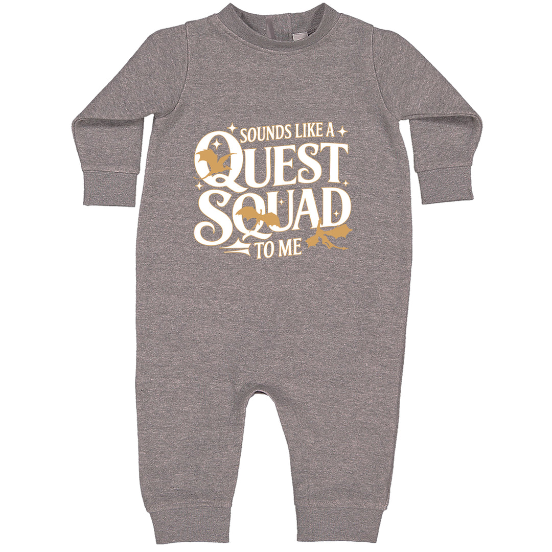 Sounds Like A Quest Squad To Me Empyrean Toddler Hoodie Or Infant Fleece Romper Heather Grey