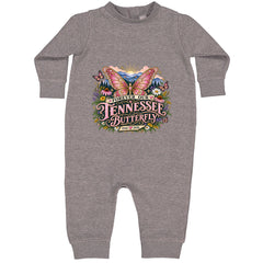 Forever Our Tennessee Butterfly Dolly Toddler Hoodie Or Infant Fleece Romper Heather Grey