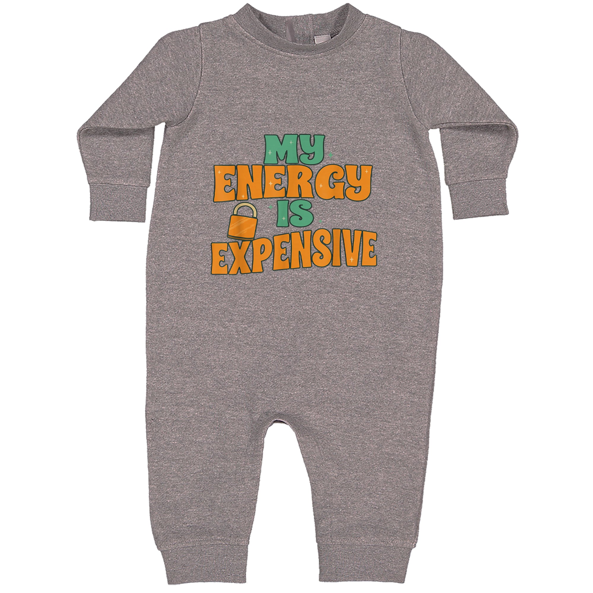 My Energy Is Expensive Self-Care Toddler Hoodie Or Infant Fleece Romper Heather Grey