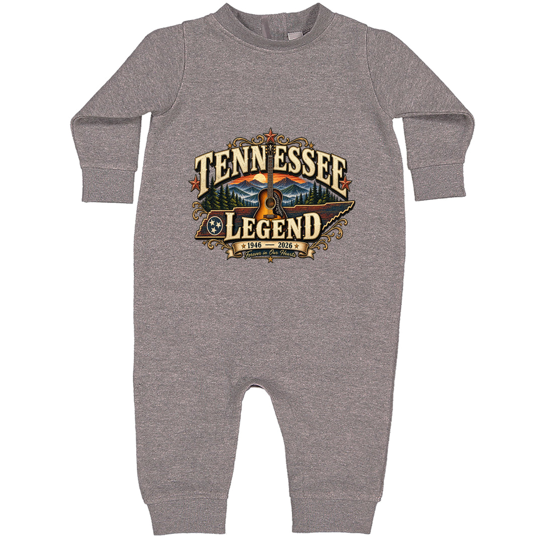 Tennessee Legend Country Music Dolly Toddler Hoodie Or Infant Fleece Romper Heather Grey
