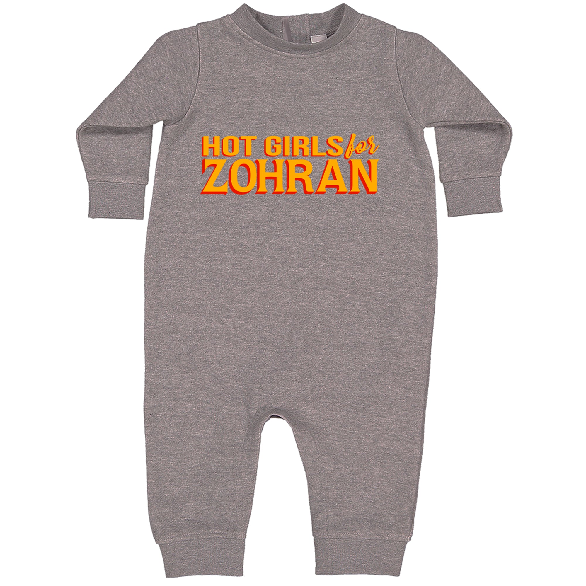 Hot Girls for Zohran Meme Toddler Hoodie Or Infant Fleece Romper Heather Grey