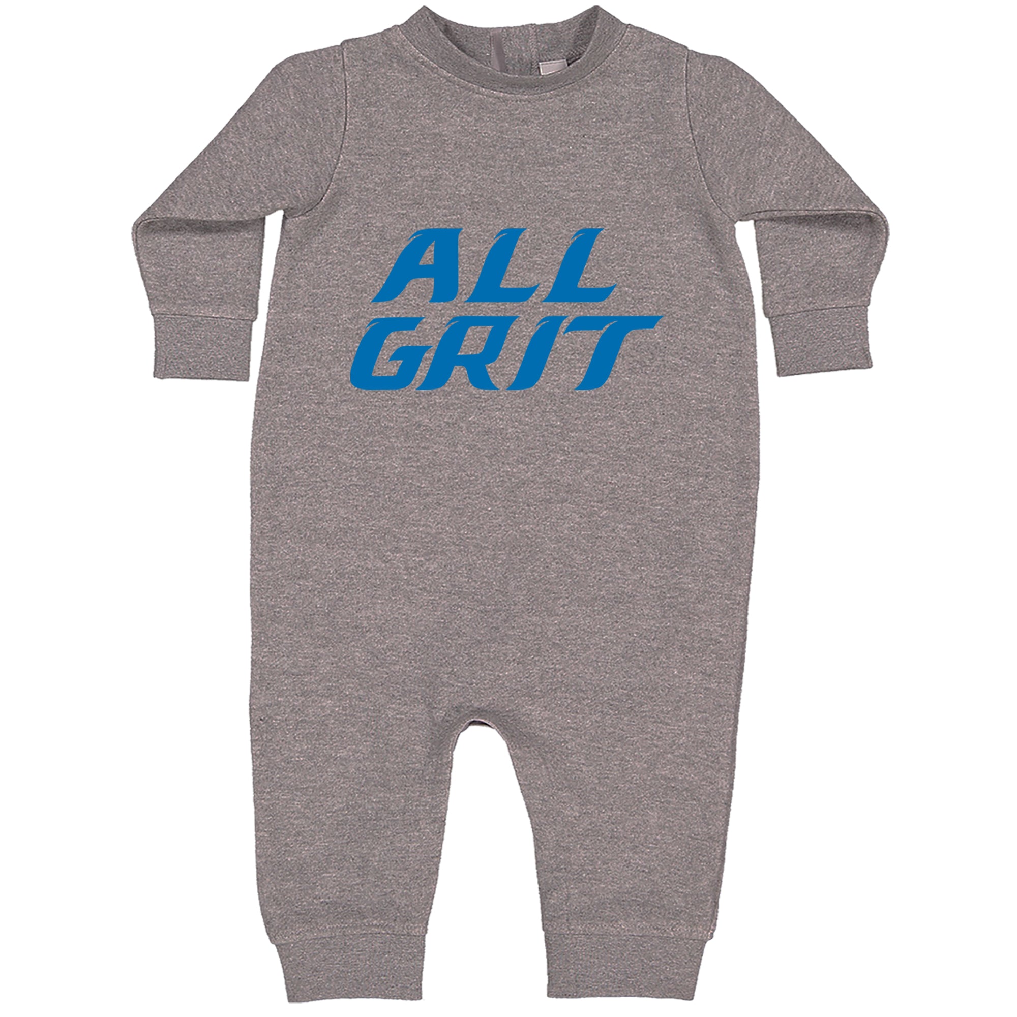 All Grit Detroit Football Toddler Hoodie Or Infant Fleece Romper Heather Grey