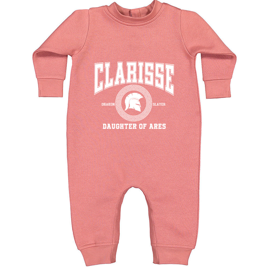Clarisse Daughter of Ares Battle Ready Toddler Hoodie Or Infant Fleece Romper Mauve