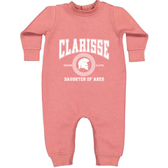 Clarisse Daughter of Ares Battle Ready Toddler Hoodie Or Infant Fleece Romper Mauve