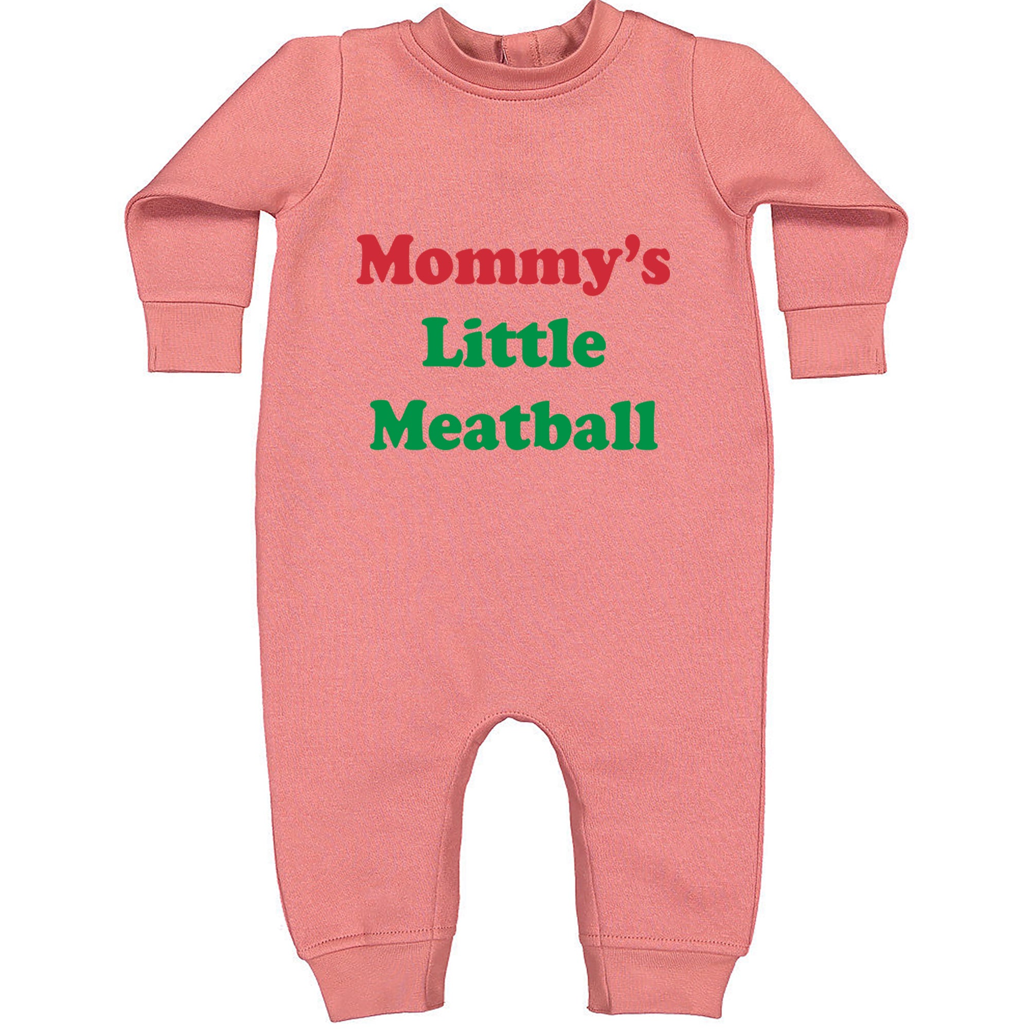 Mommy's Little Meatball Love Island Toddler Hoodie Or Infant Fleece Romper Mauve