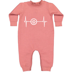 TLC Rescue Heartbeat Toddler Hoodie Or Infant Fleece Romper Mauve