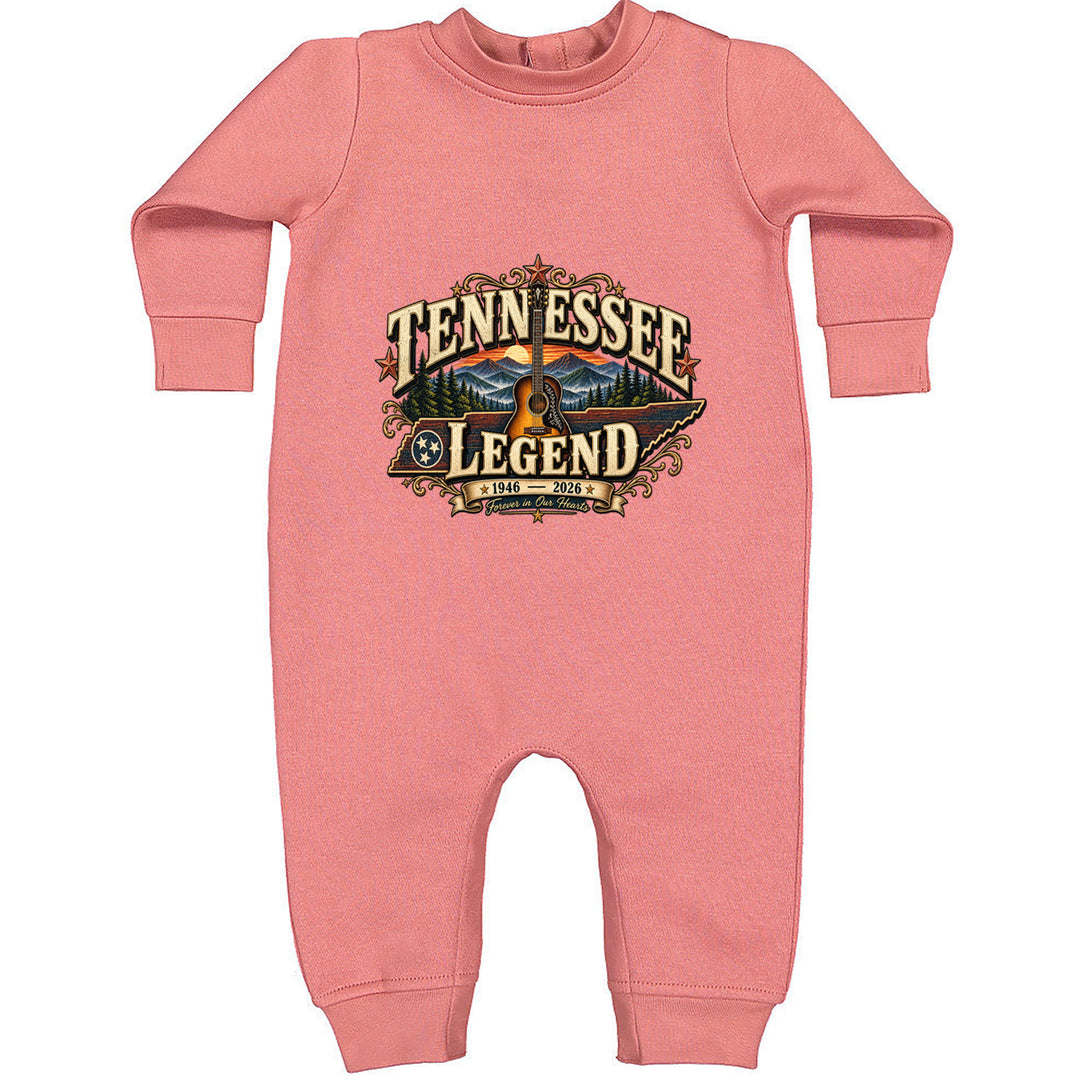 Tennessee Legend Country Music Dolly Toddler Hoodie Or Infant Fleece Romper Mauve