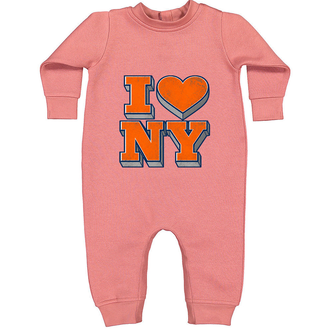 New York City Pride Heart Toddler Hoodie Or Infant Fleece Romper Mauve