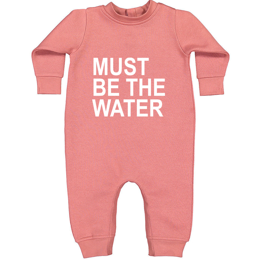 Must Be The Water Funny Racing Meme Toddler Hoodie Or Infant Fleece Romper Mauve