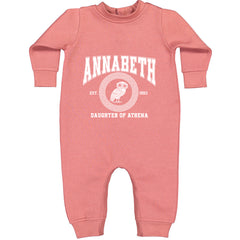 Annabeth Daughter of Athena Owl Wisdom Toddler Hoodie Or Infant Fleece Romper Mauve