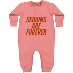 Sequins Are Forever Retro Glam Toddler Hoodie Or Infant Fleece Romper Mauve