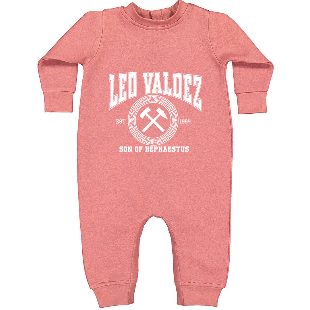 Leo Valdez Son of Hephaestus Forge Master Toddler Hoodie Or Infant Fleece Romper Mauve