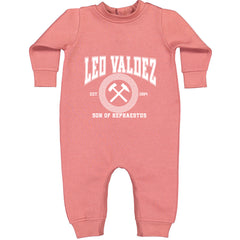 Leo Valdez Son of Hephaestus Forge Master Toddler Hoodie Or Infant Fleece Romper Mauve