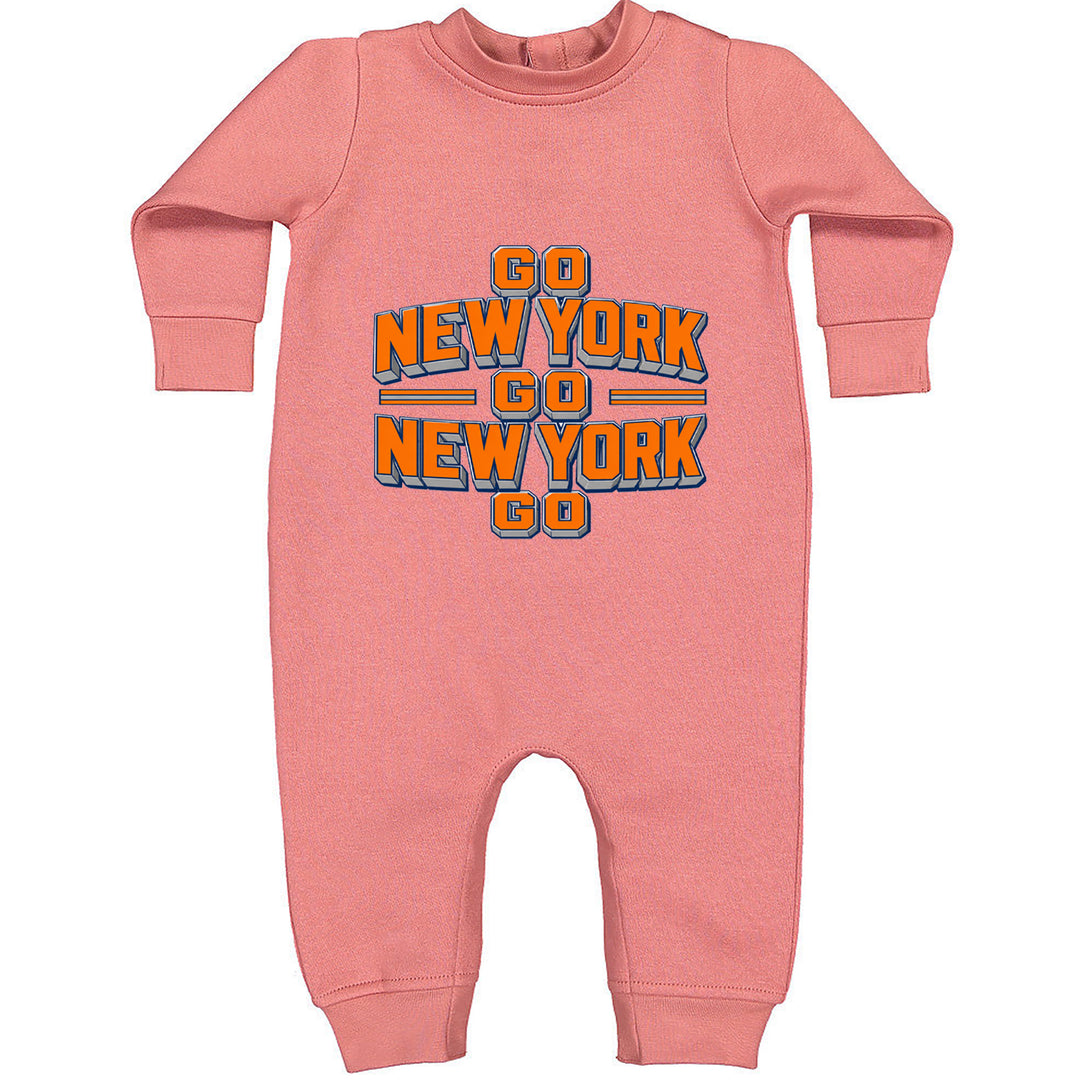 Go New York Go Basketball Toddler Hoodie Or Infant Fleece Romper Mauve