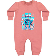 67 Brainrot Meme Slang Toddler Hoodie Or Infant Fleece Romper Mauve