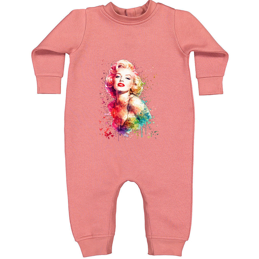 Mrs. Monroe Watercolors Bombshell Toddler Hoodie Or Infant Fleece Romper Mauve