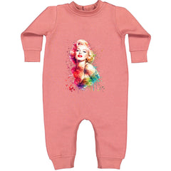 Mrs. Monroe Watercolors Bombshell Toddler Hoodie Or Infant Fleece Romper Mauve