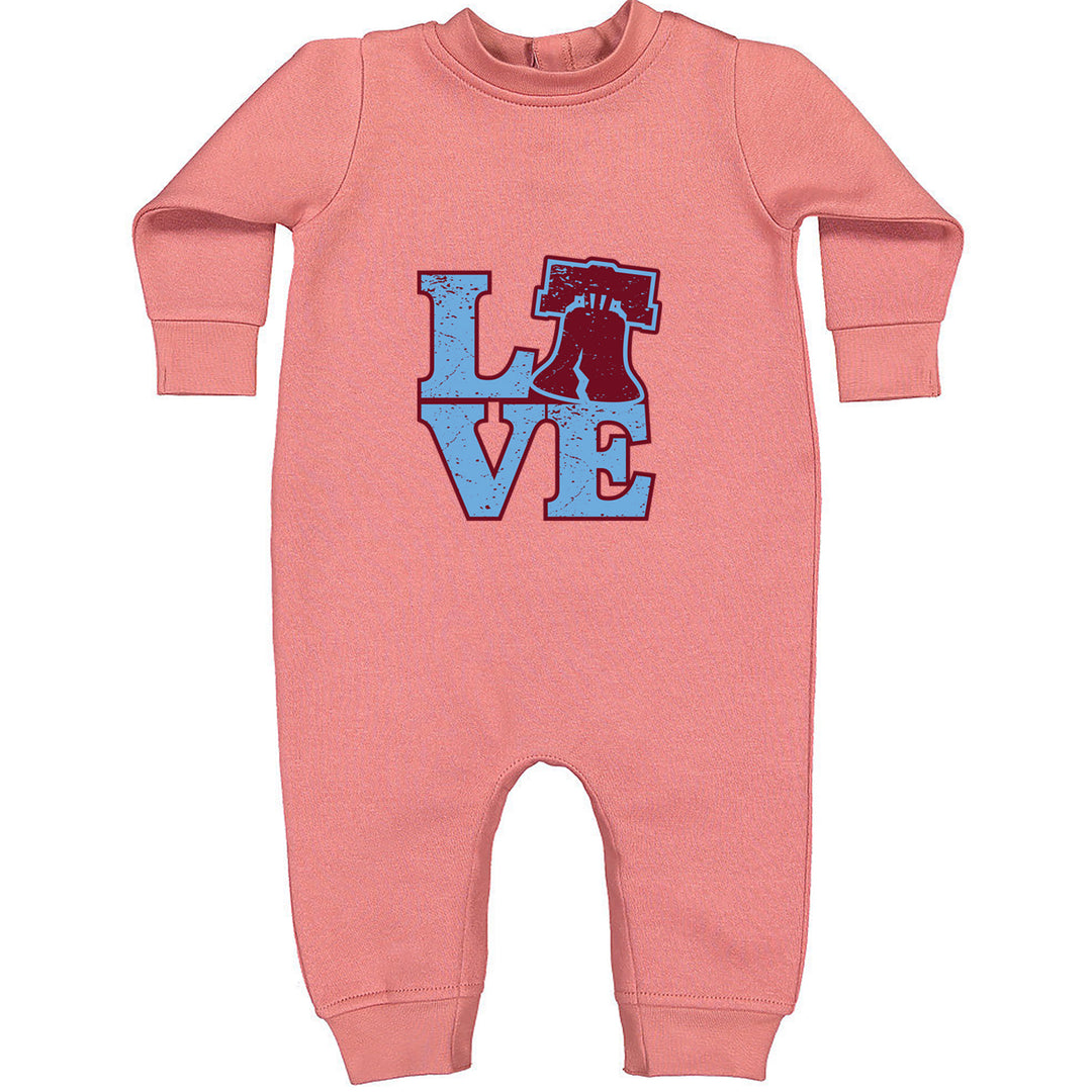 Love Philly Liberty Bell Toddler Hoodie Or Infant Fleece Romper Mauve