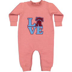 Love Philly Liberty Bell Toddler Hoodie Or Infant Fleece Romper Mauve